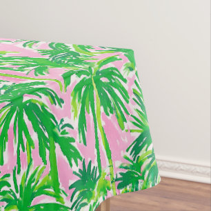 Nappe Palme Verte Prépa Rose Tropical et Côté Mer