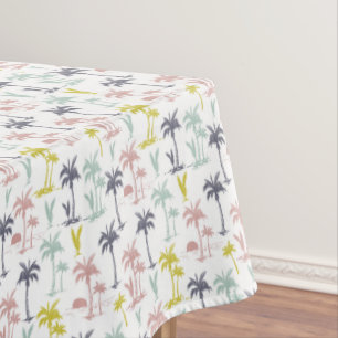 Nappe Palmier en pastel par le motif de plage