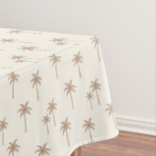 Nappe Palmiers Boho Maison de Campagne Côtière Beige et