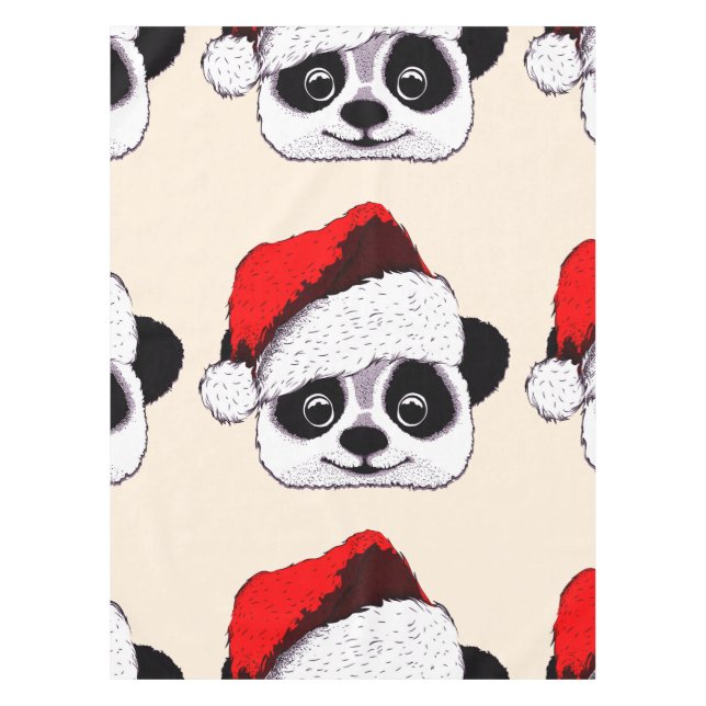 Nappe panda mignon et drôle à Noël (Devant)