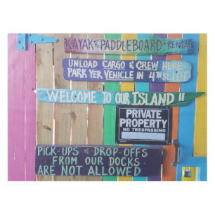 Nappe Panneau coloré Welcome Island Carribean