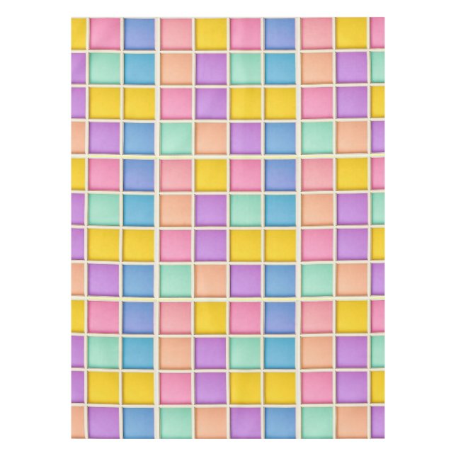Nappe Panneau de grille géométrique coloré (Devant)
