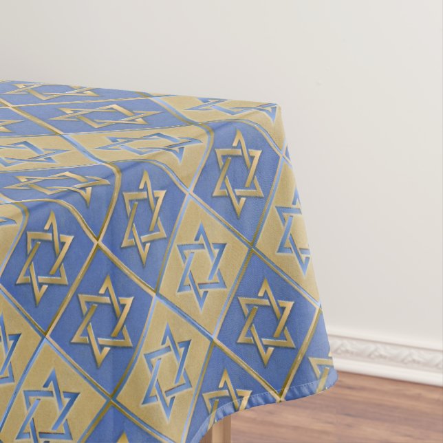 Nappe Panneaux d'art étoile de David bleu or (In Situ)