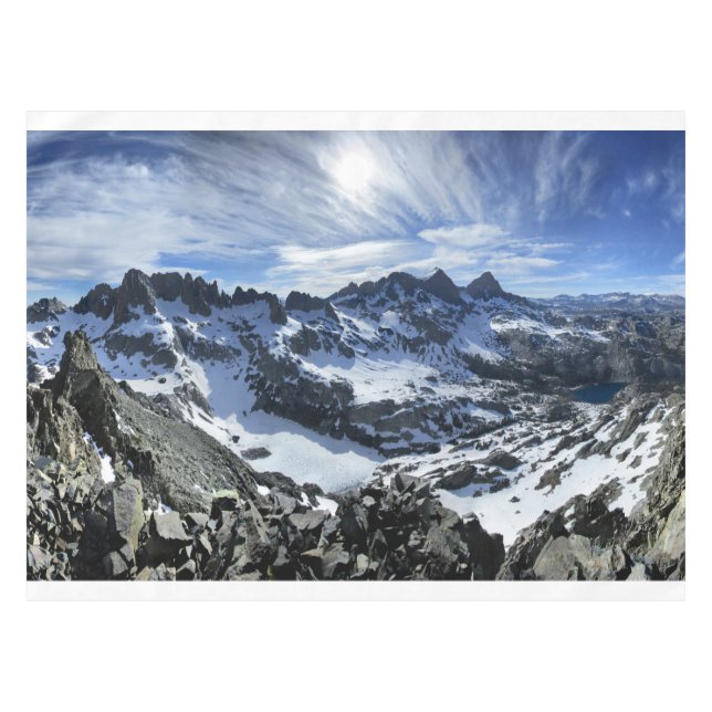 Nappe Panorama sur les Minarets et le lac Iceberg - Sier (Devant (Horizontal))