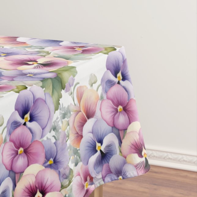 Nappe Pansies de sable chic couleur printemps (In Situ)