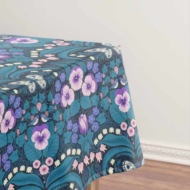 Nappe Pansies, oiseaux et papillons (In Situ)