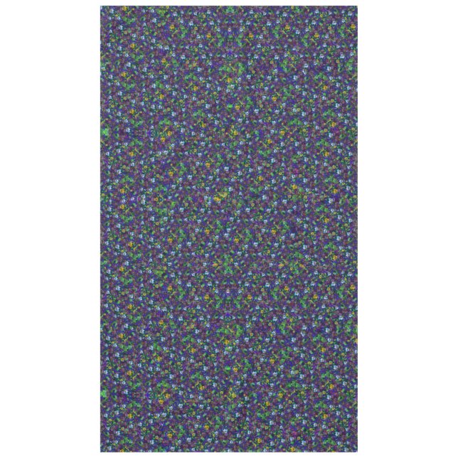 Nappe Pansies [purple] 60x104 Large cotton table cloth (Devant)