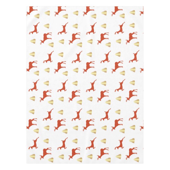 Nappe Papier d'emballage de Noël pour cerfs (Devant)