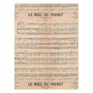 Nappe Papier français vintage de feuille de musique