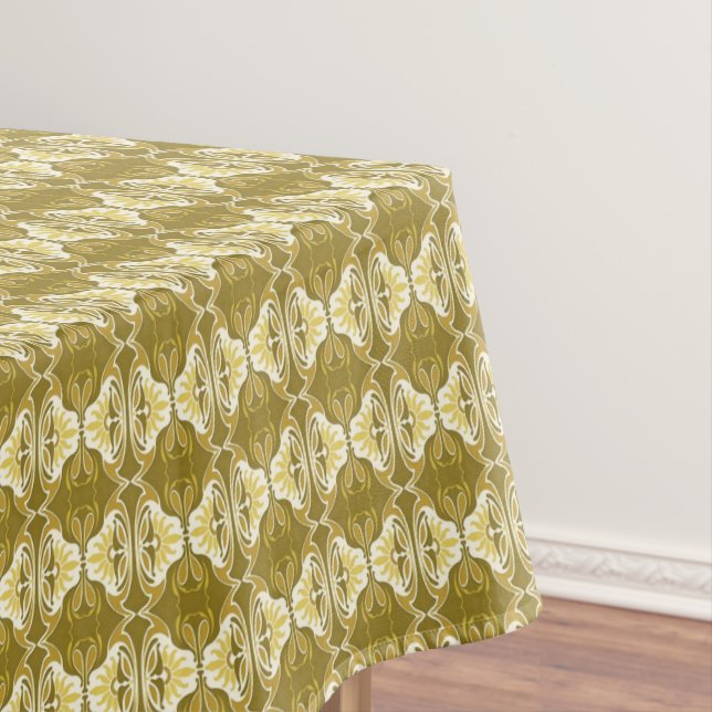 Nappe Papier peint Art Déco motif - or et blanc (In Situ)