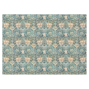 Nappe Papier peint floral Morris Teal Blue Honeysuckle