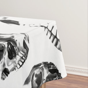 Nappe Papiers peints personnalisés Crâne noir et blanc m