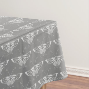 Nappe Papillon Art déco stylisé, tons gris / gris