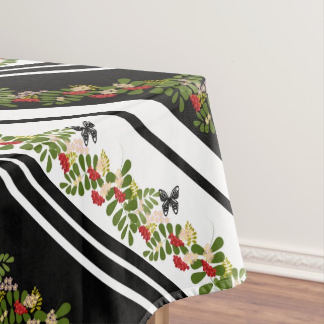 Nappe Papillon feuille  sans couture bottin motif (In Situ)