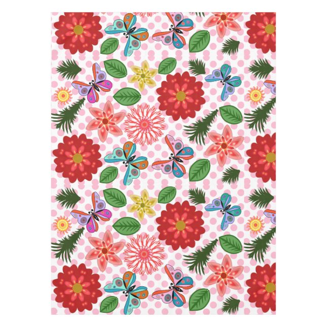 Nappe Papillon Floral de Jardin de Printemps Moderne  (Devant)