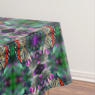 Nappe Papillon Monarque Sur Fleur Abstrait