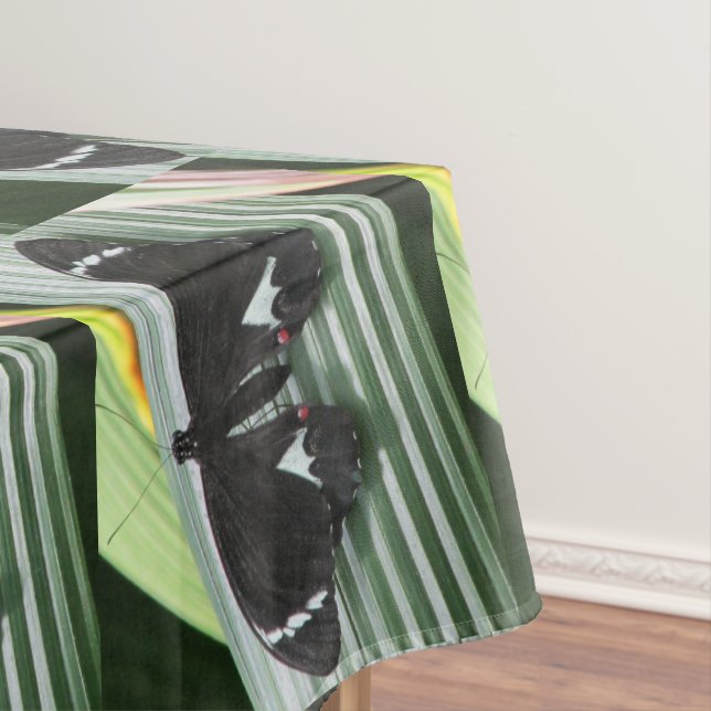 Nappe Papillon tropical noir et blanc (In Situ)