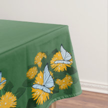 Papillons de pissenlit stylisés Jaune & Vert