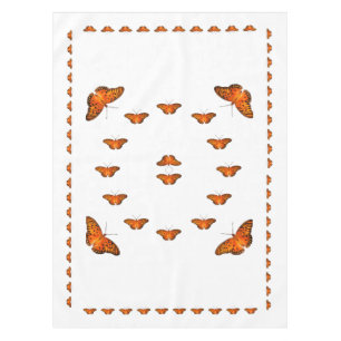 Nappe Papillons en blanc