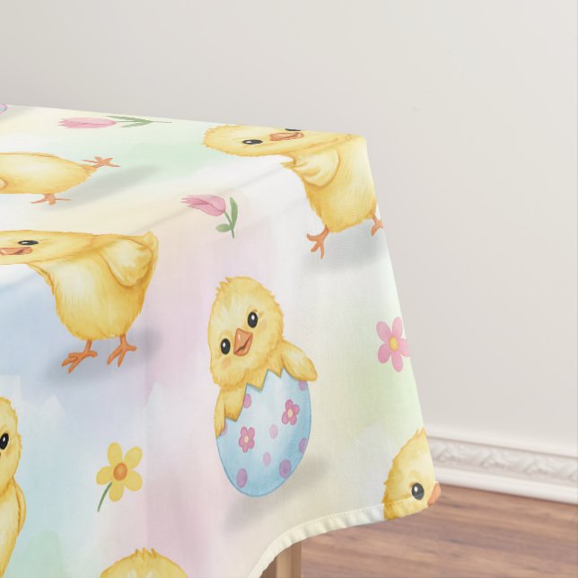 Nappe Pâques à l'aquarelle de poussin de bébé mignon (In Situ)