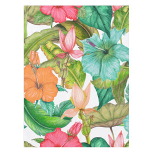 Nappe Paradis hawaïen Hibiscus motif floral