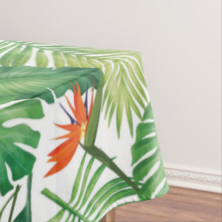 Nappe Paradis vintage Oiseau Flore Verdure Élégant Tropi