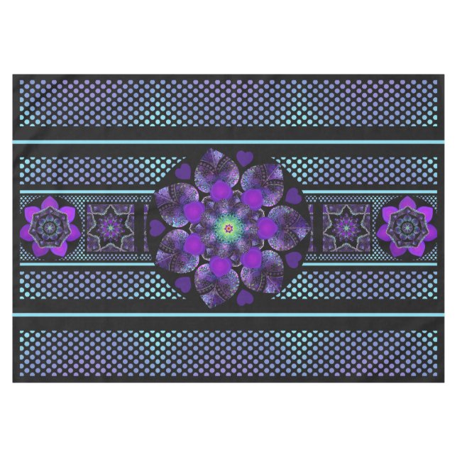 Nappe Parapluie violet & coeurs .7 (Devant (Horizontal))