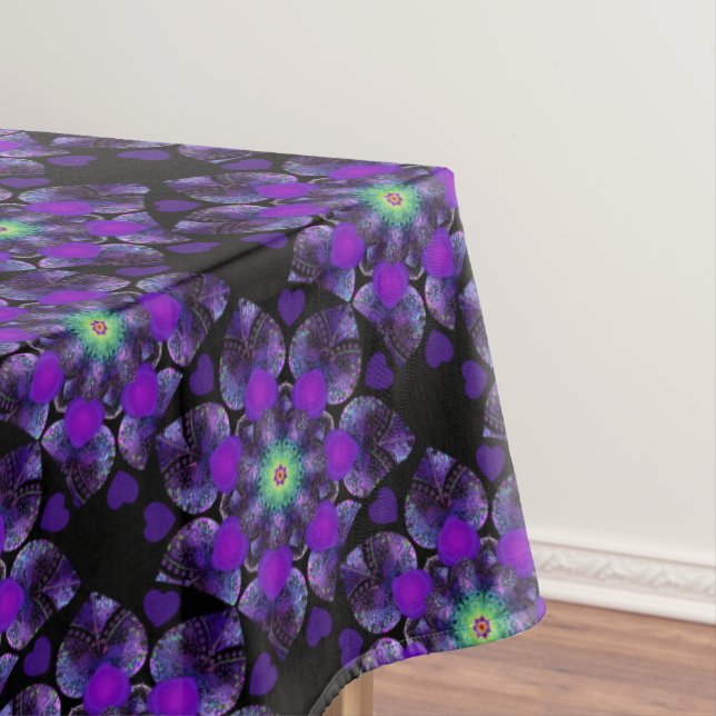 Nappe Parapluie violet & coeurs .7 (In Situ)