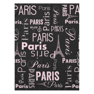 Nappe Paris rose et noir