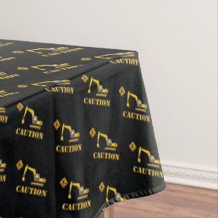 Nappe Parti de construction moderne noir et jaune Attent