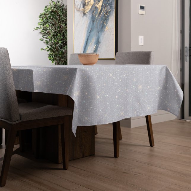 Nappe Parties scintillant d'argent Texture diamant blanc (Créateur téléchargé)