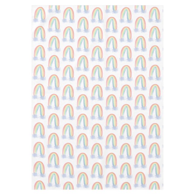 Nappe pastel aquarelle peinte arc-en-ciel enfants (Devant)