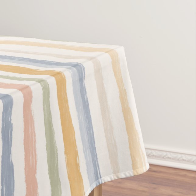 Nappe Pastel Aquarelle Rayé Minimaliste Moderne (In Situ)