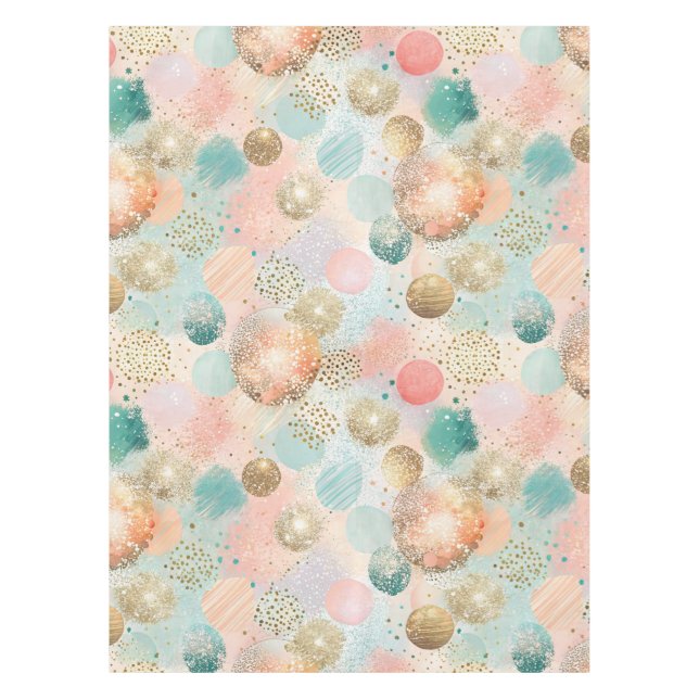 Nappe Pastel Confetti Parties scintillant Motif Abstrait (Devant)