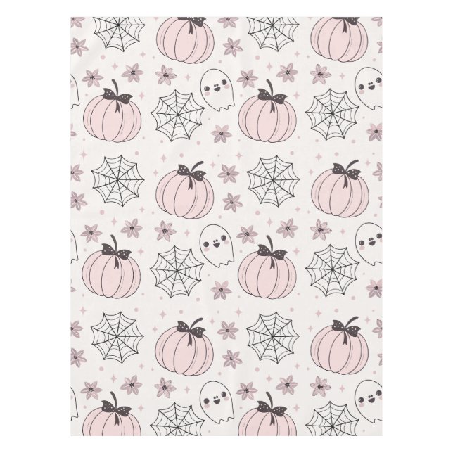 Nappe Pastel Pink Halloween Motif sans couture (Devant)