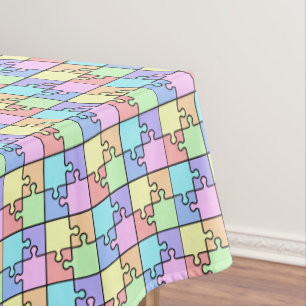 Nappe Pastel Rainbow Color Puzzle Motif géométrique