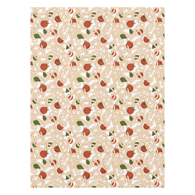 Nappe Pâtes de spaghetti Cuisine italienne avec tomate (Devant)