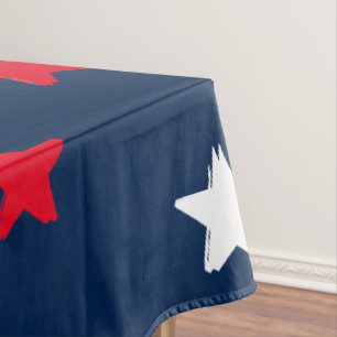 Nappe Patriotique rouge blanc foncé bleu marine étoiles