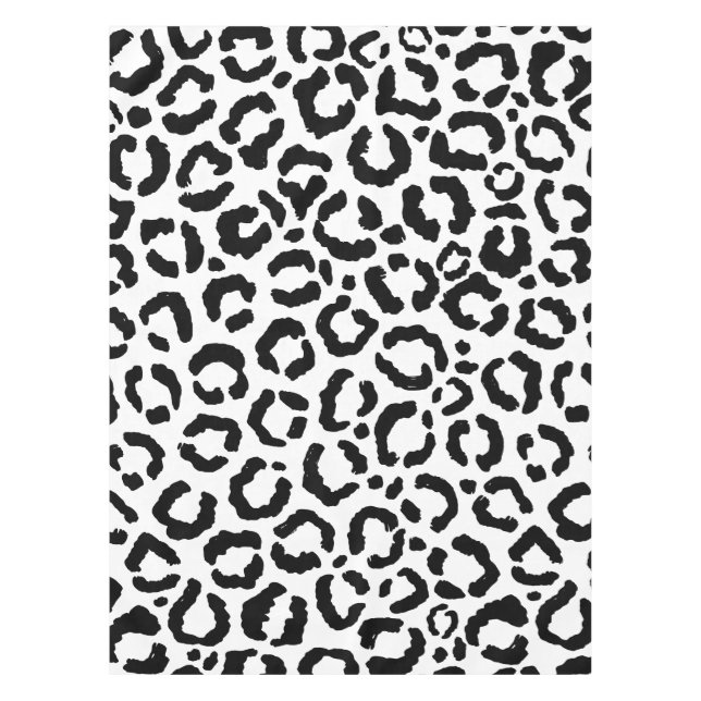 Nappe Patteries du Black White Leopard animal (Devant)
