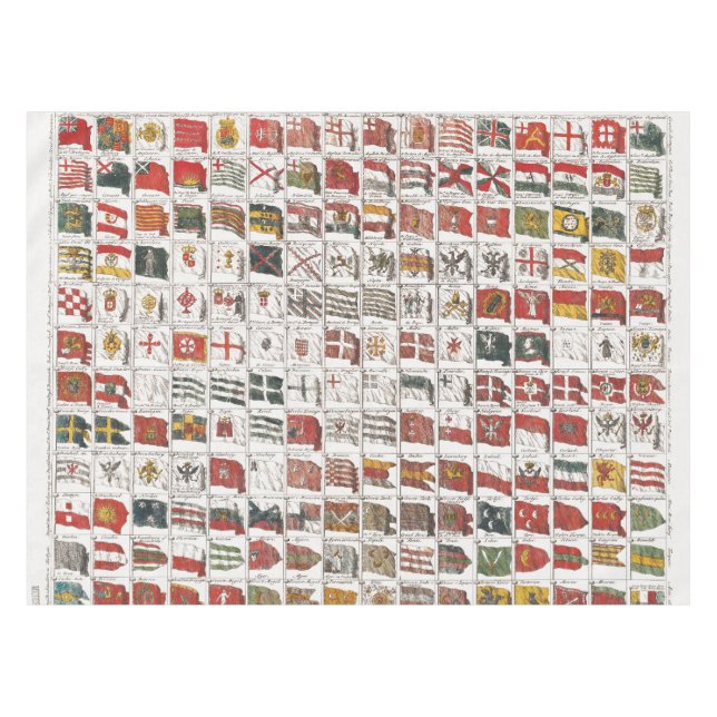 Nappe Pavillons Maritimes Anciens du Monde Poster (Devant (Horizontal))
