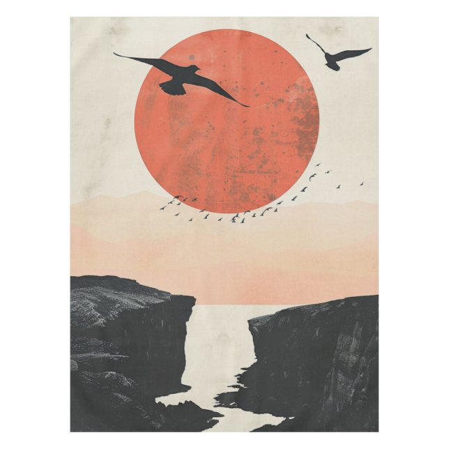 Nappe Paysage Abstrait de Boho (12) (Devant)