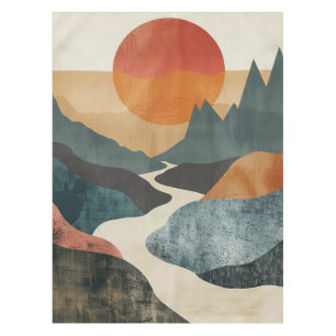 Nappe Paysage Abstrait de Boho (5)