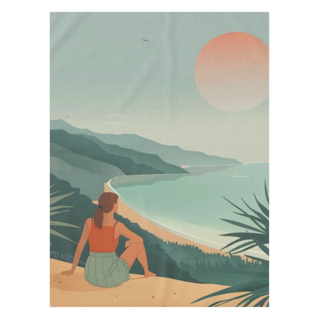 Nappe Paysage Abstrait de Boho (9) (Devant)