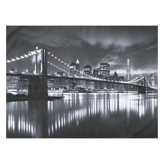 Nappe Paysage de New York Pont de Brooklyn Monochrome Nu (Devant (Horizontal))