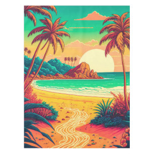 Nappe Paysage de plage tropicale en été coloré  