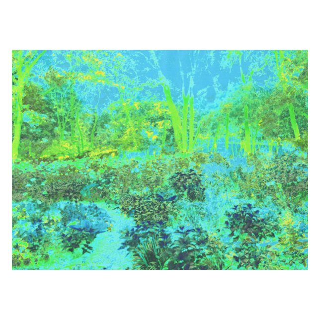 Nappe Paysage verdoyant et bleu du jardin (Devant (Horizontal))