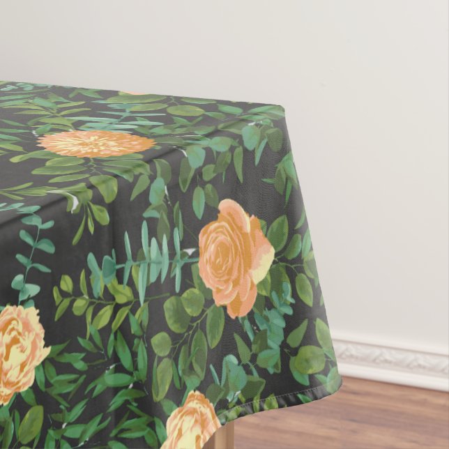 Nappe Peach Dark Grey Mariage Rose Floral (In Situ)