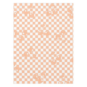 Nappe Peach Fuzz Cherry En vichy Motif