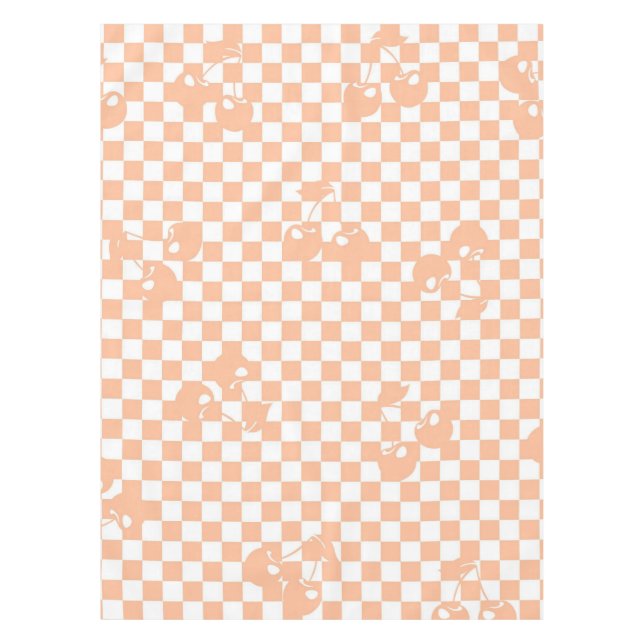 Nappe Peach Fuzz Cherry En vichy Motif (Devant)