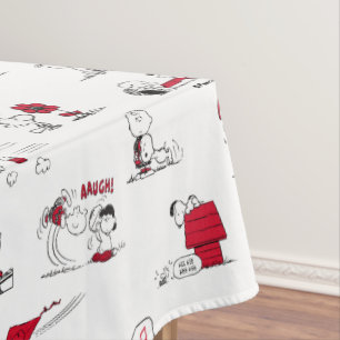 Nappe PEANUTS Motif rouge et noir